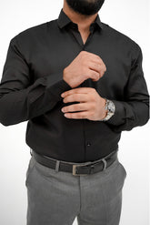 Black Formal Cotton Shirt